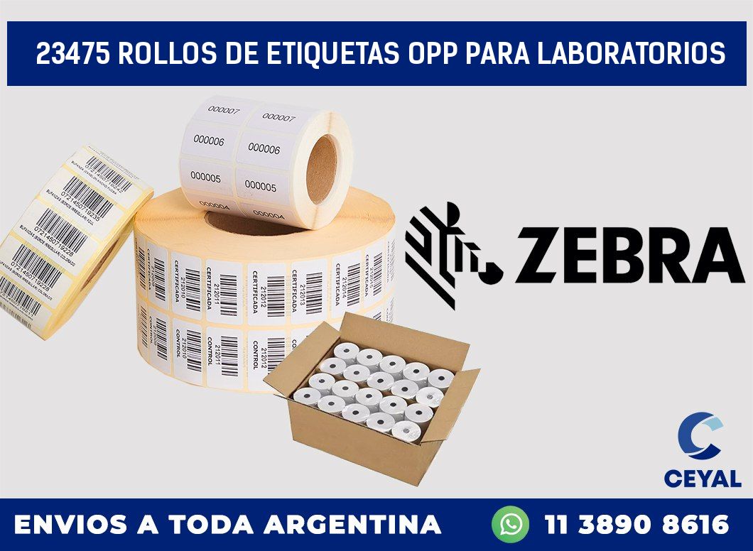 23475 ROLLOS DE ETIQUETAS OPP PARA LABORATORIOS