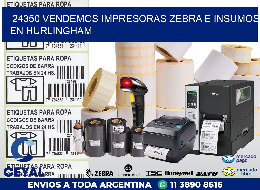 24350 VENDEMOS IMPRESORAS ZEBRA E INSUMOS EN HURLINGHAM