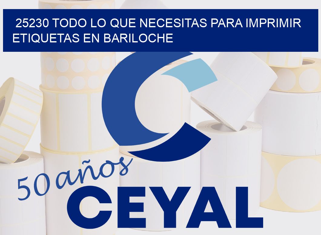 25230 TODO LO QUE NECESITAS PARA IMPRIMIR ETIQUETAS EN BARILOCHE