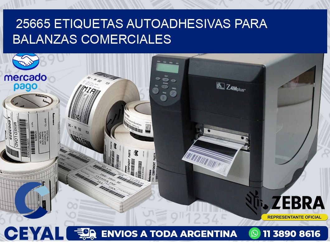 25665 ETIQUETAS AUTOADHESIVAS PARA BALANZAS COMERCIALES