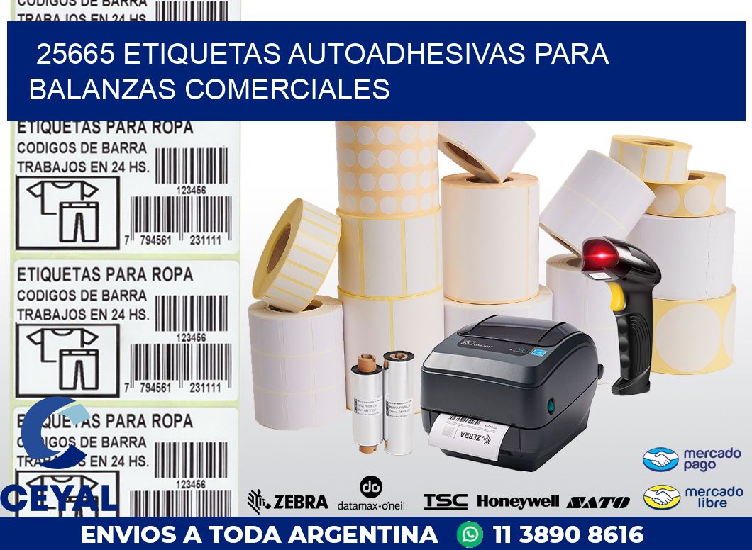 25665 ETIQUETAS AUTOADHESIVAS PARA BALANZAS COMERCIALES