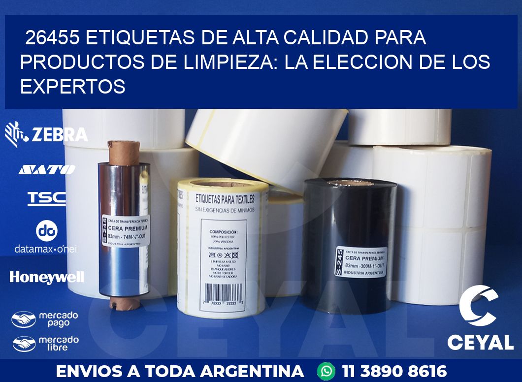 26455 ETIQUETAS DE ALTA CALIDAD PARA PRODUCTOS DE LIMPIEZA: LA ELECCION DE LOS EXPERTOS