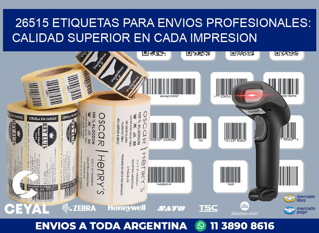 26515 ETIQUETAS PARA ENVIOS PROFESIONALES: CALIDAD SUPERIOR EN CADA IMPRESION