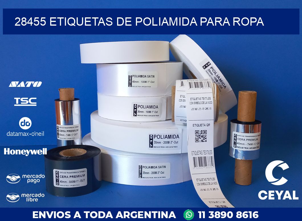 28455 ETIQUETAS DE POLIAMIDA PARA ROPA