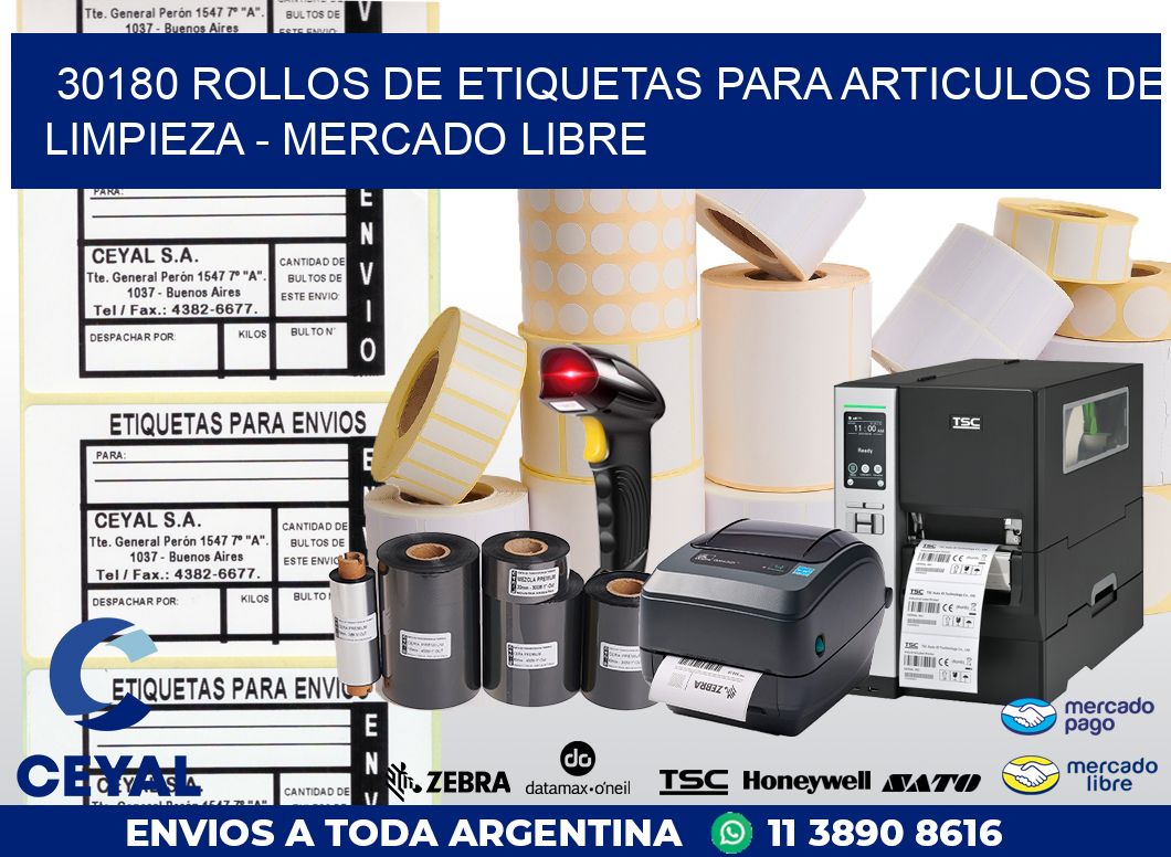 30180 ROLLOS DE ETIQUETAS PARA ARTICULOS DE LIMPIEZA – MERCADO LIBRE