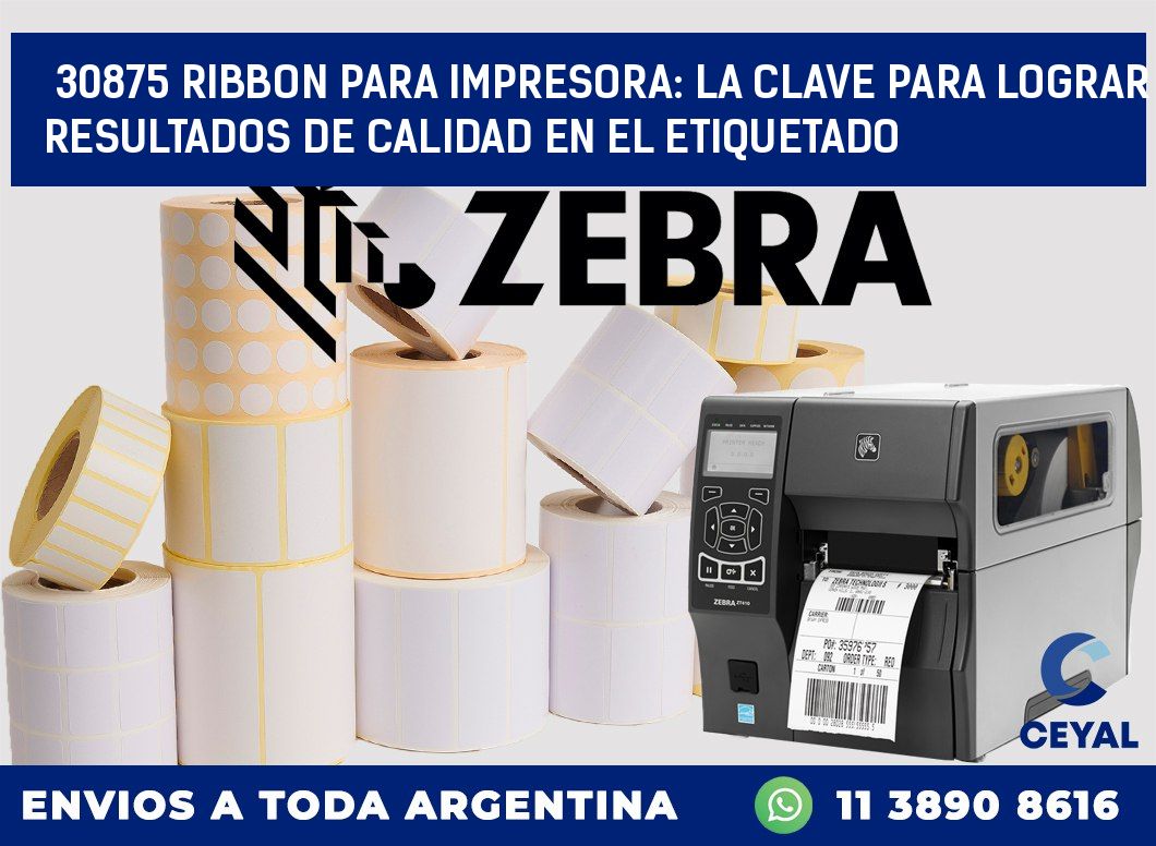 30875 RIBBON PARA IMPRESORA: LA CLAVE PARA LOGRAR RESULTADOS DE CALIDAD EN EL ETIQUETADO
