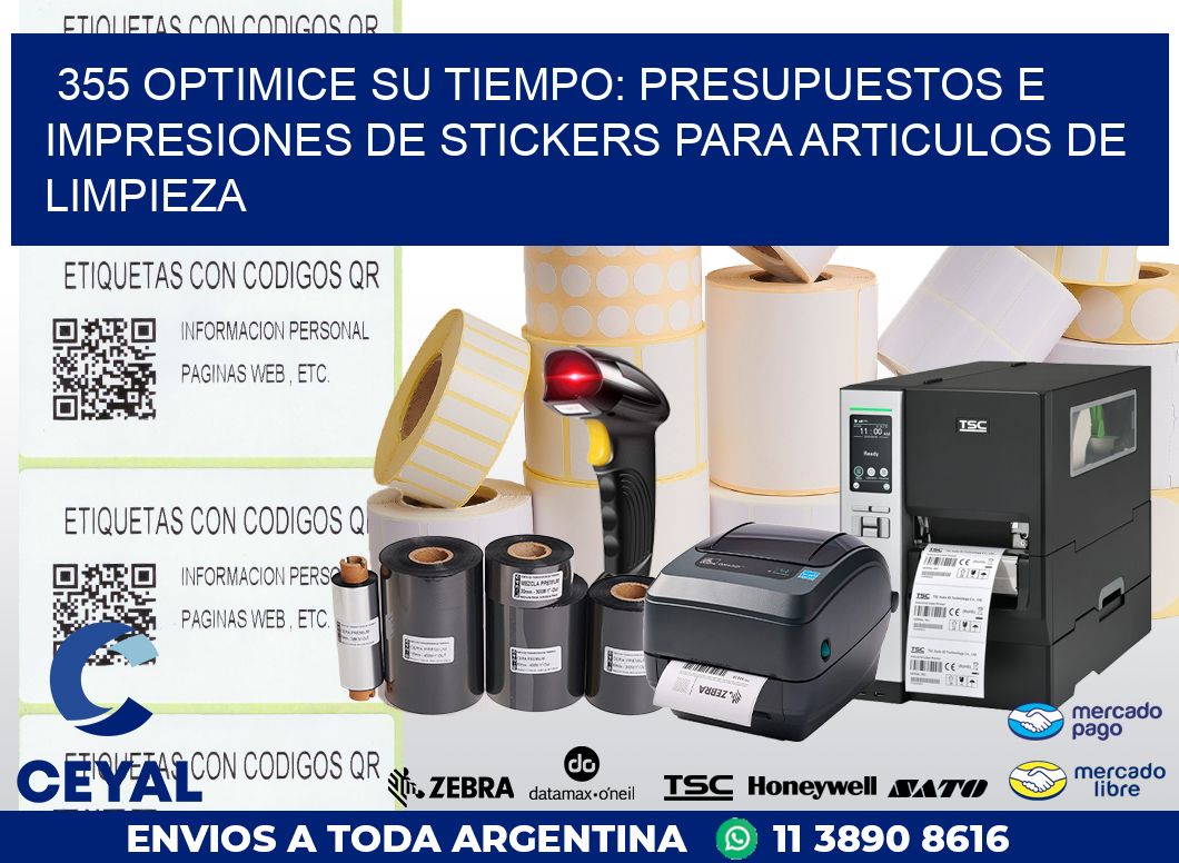 355 OPTIMICE SU TIEMPO: PRESUPUESTOS E IMPRESIONES DE STICKERS PARA ARTICULOS DE LIMPIEZA