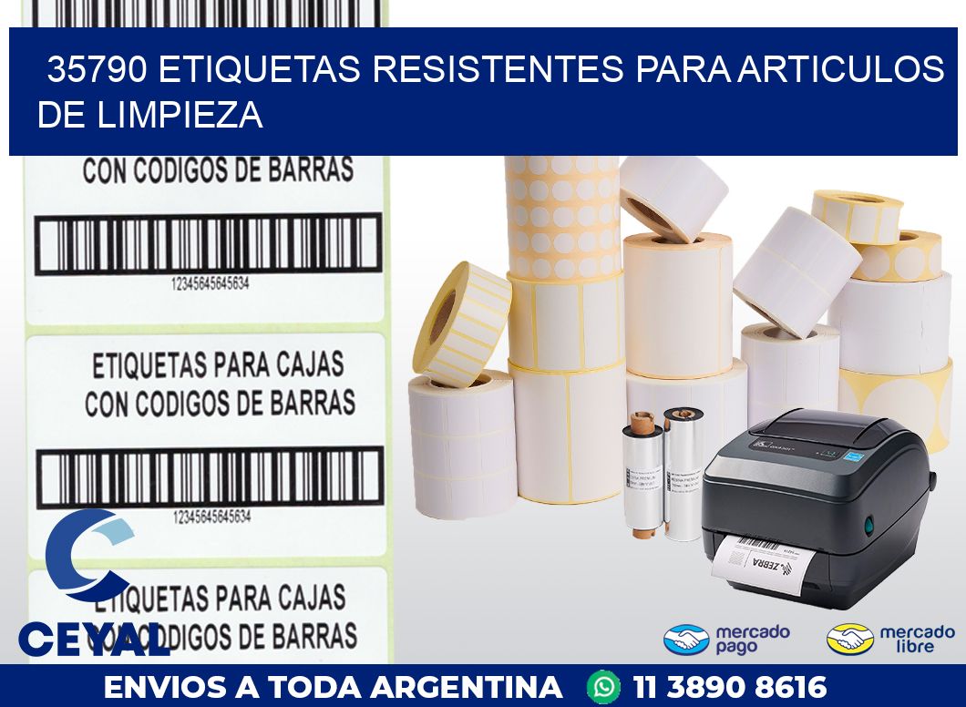 35790 ETIQUETAS RESISTENTES PARA ARTICULOS DE LIMPIEZA