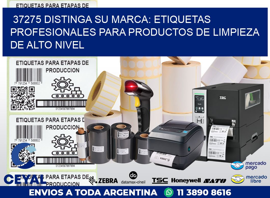 37275 DISTINGA SU MARCA: ETIQUETAS PROFESIONALES PARA PRODUCTOS DE LIMPIEZA DE ALTO NIVEL