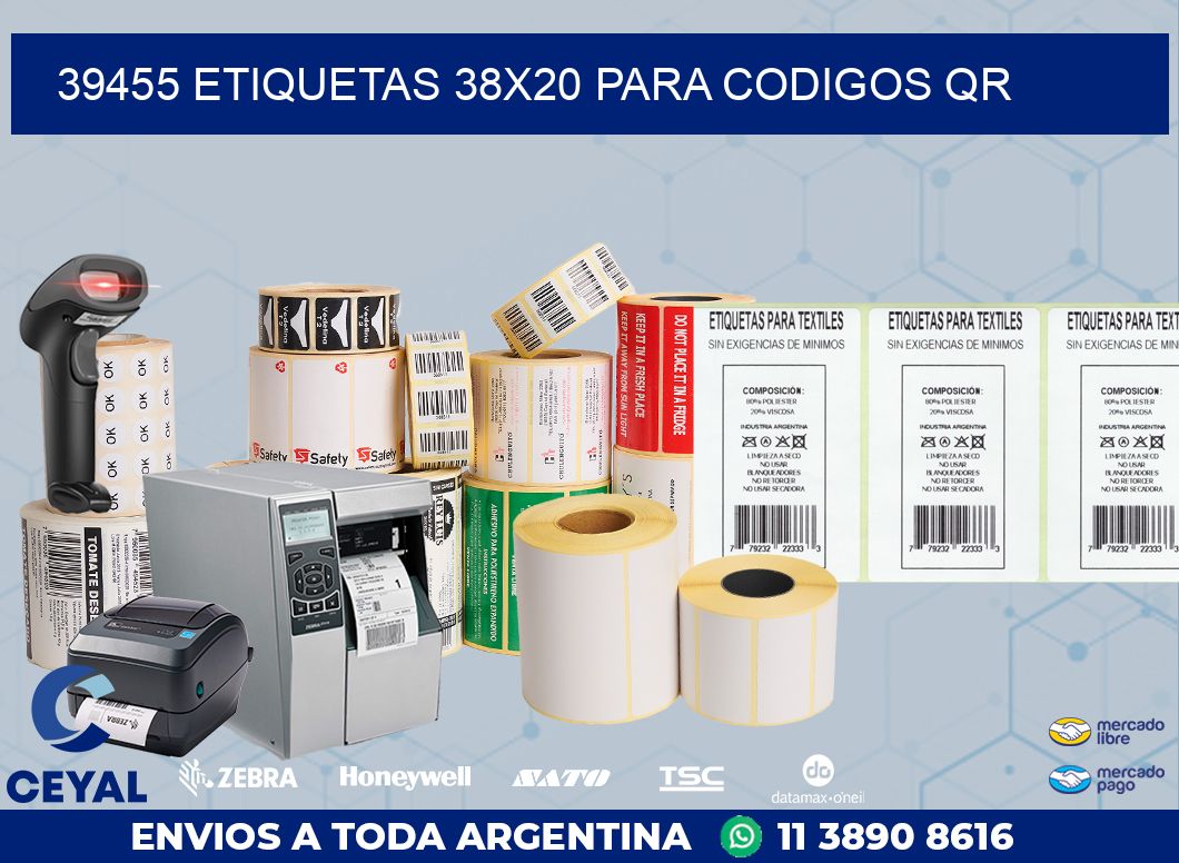39455 ETIQUETAS 38X20 PARA CODIGOS QR