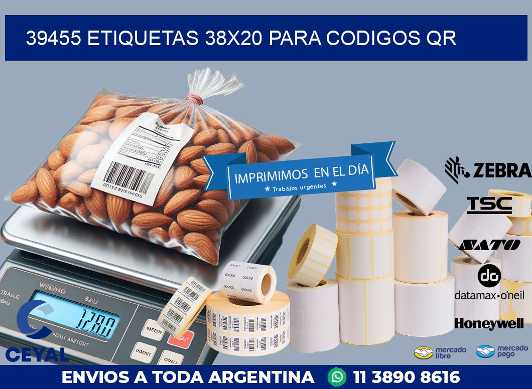 39455 ETIQUETAS 38X20 PARA CODIGOS QR