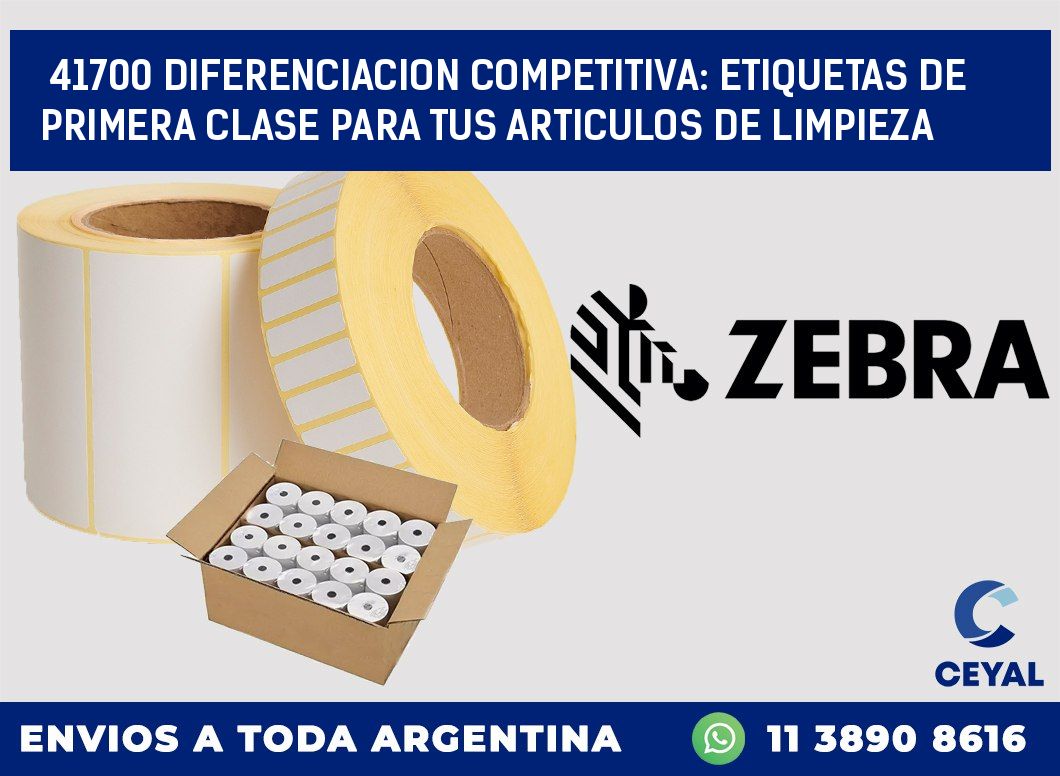 41700 DIFERENCIACION COMPETITIVA: ETIQUETAS DE PRIMERA CLASE PARA TUS ARTICULOS DE LIMPIEZA