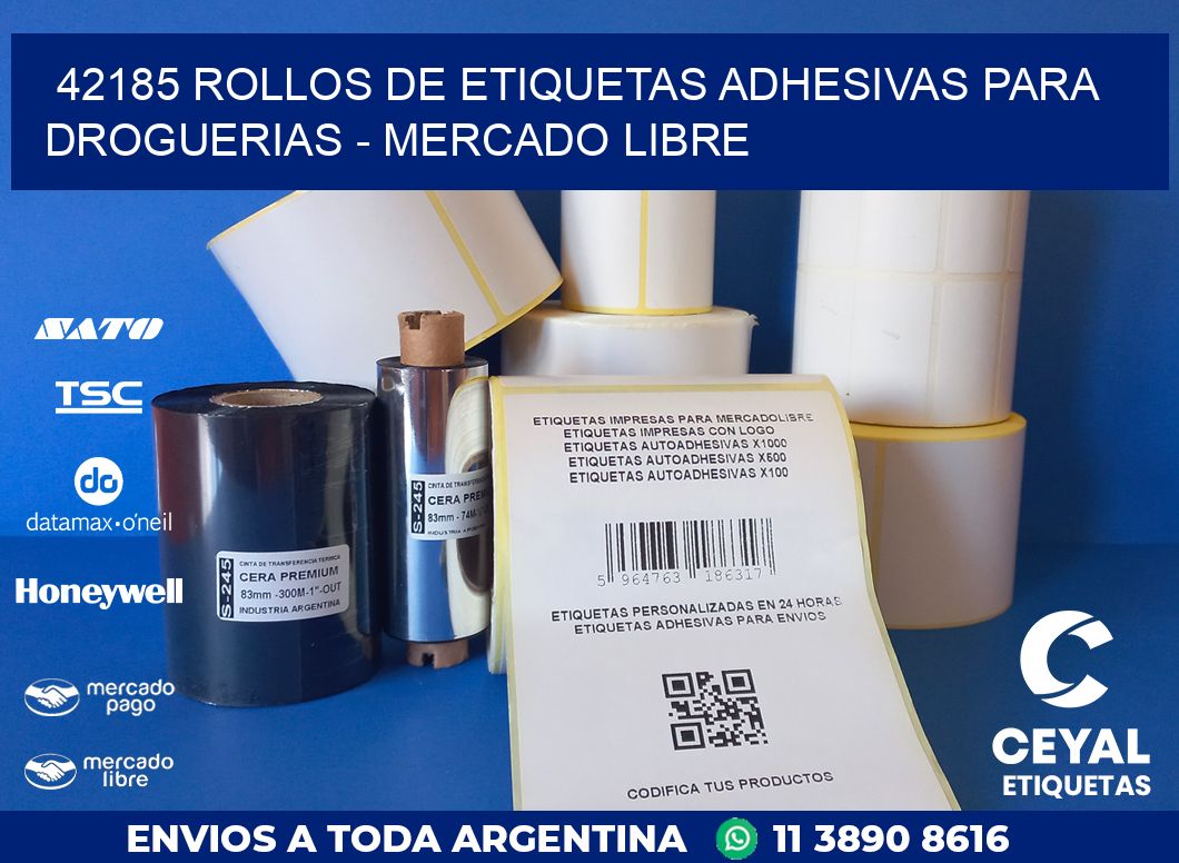 42185 ROLLOS DE ETIQUETAS ADHESIVAS PARA DROGUERIAS – MERCADO LIBRE