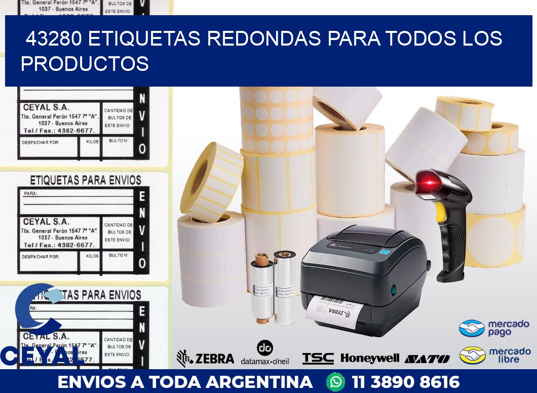 43280 ETIQUETAS REDONDAS PARA TODOS LOS PRODUCTOS