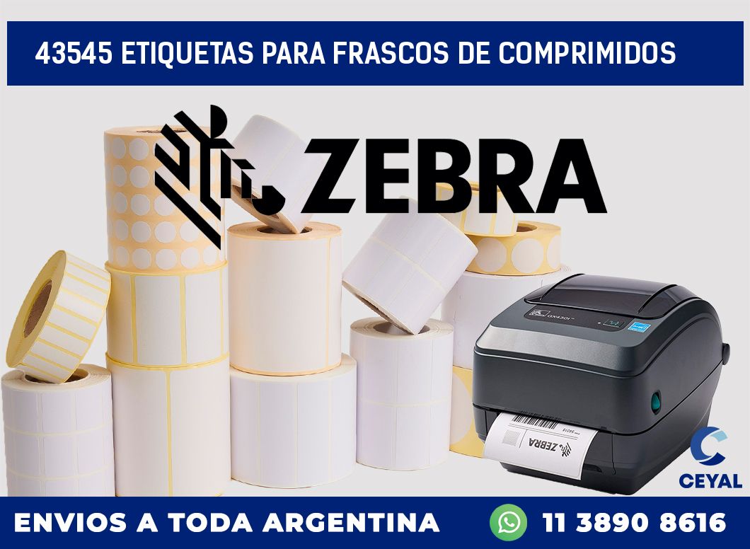 43545 ETIQUETAS PARA FRASCOS DE COMPRIMIDOS