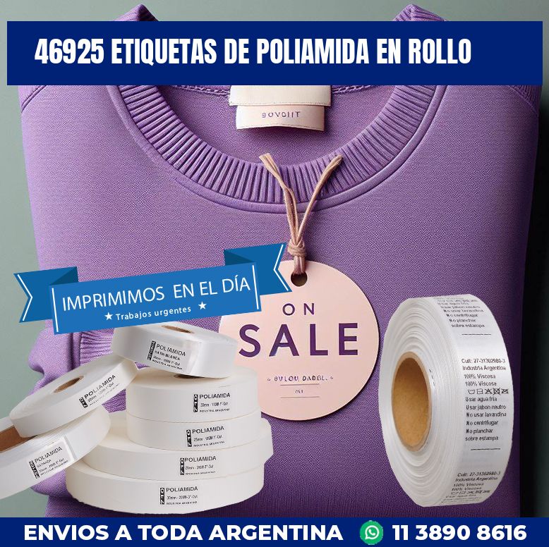 46925 ETIQUETAS DE POLIAMIDA EN ROLLO