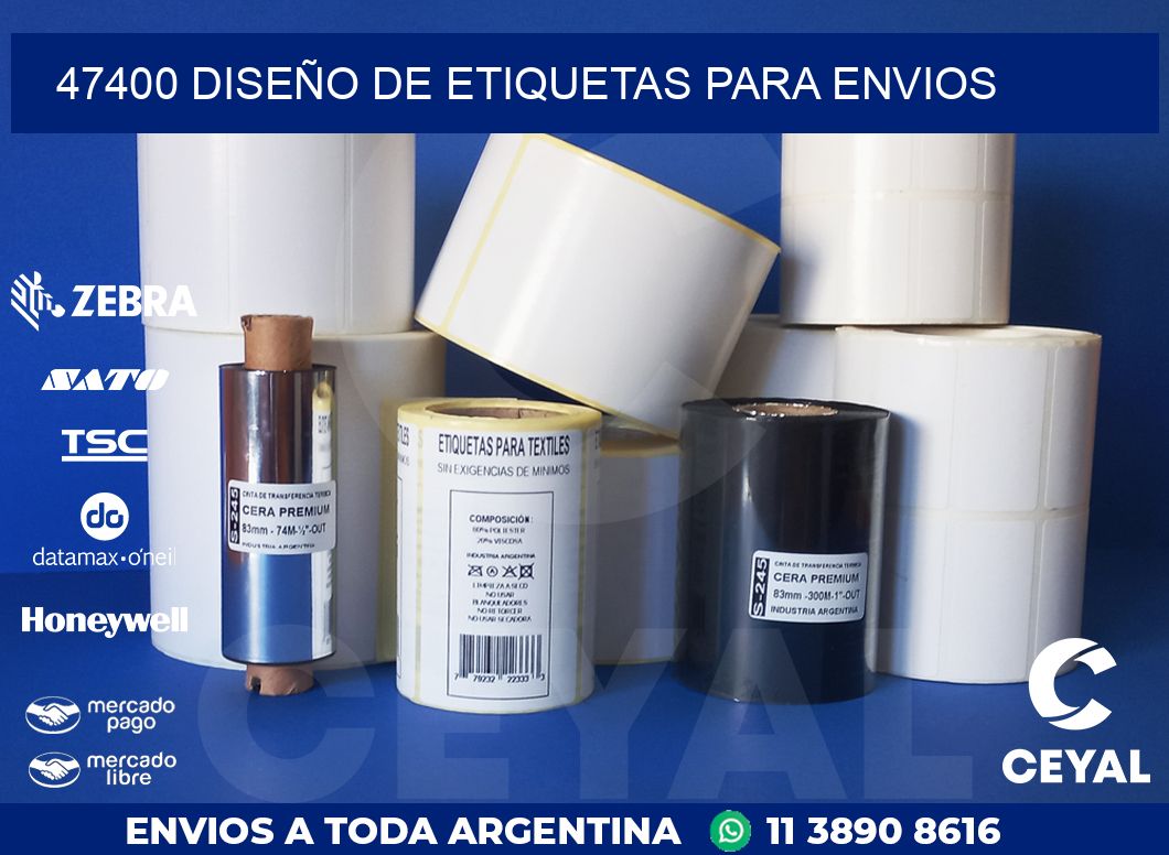 47400 DISEÑO DE ETIQUETAS PARA ENVIOS