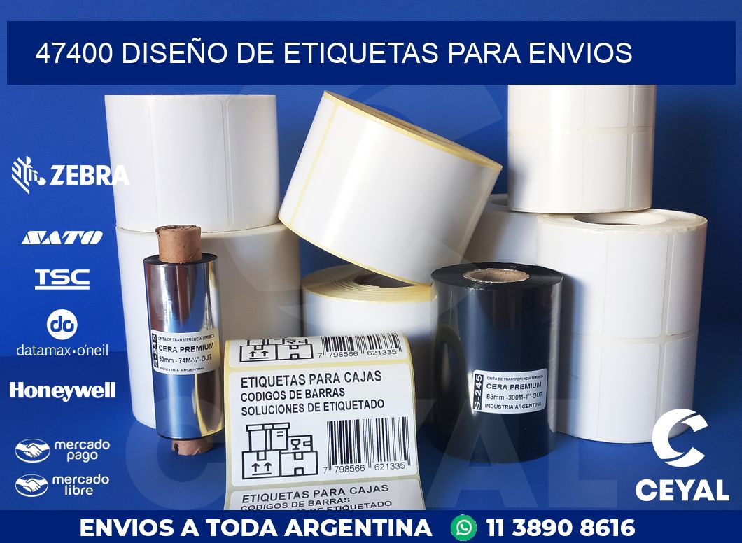 47400 DISEÑO DE ETIQUETAS PARA ENVIOS