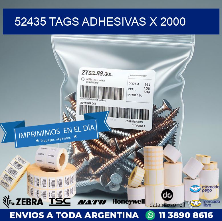 52435 TAGS ADHESIVAS X 2000