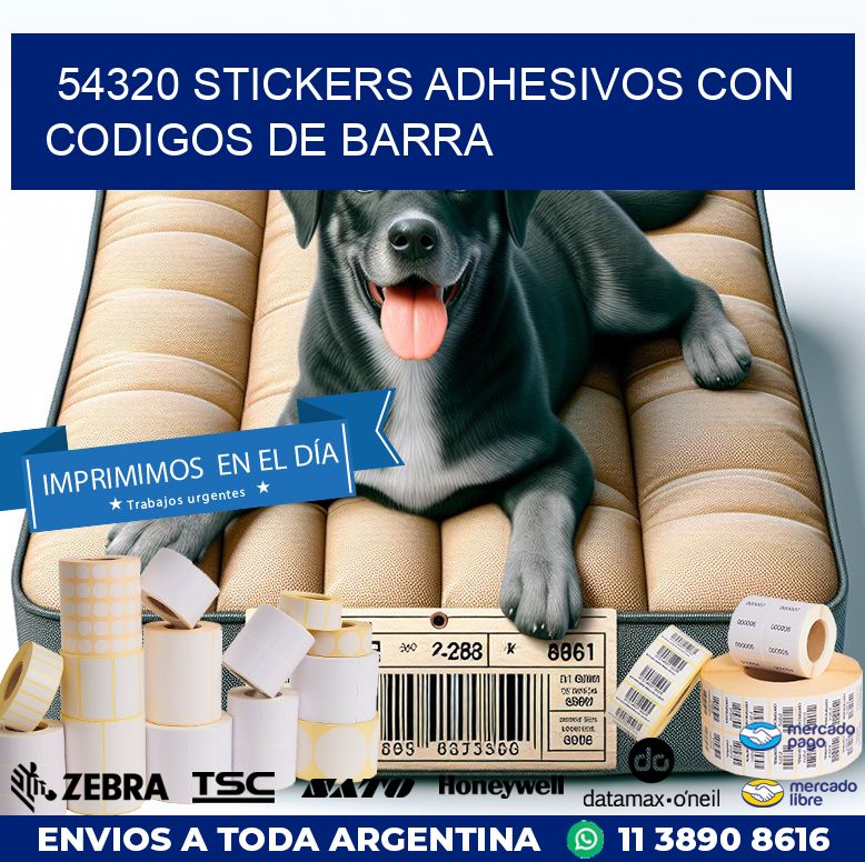 54320 STICKERS ADHESIVOS CON CODIGOS DE BARRA
