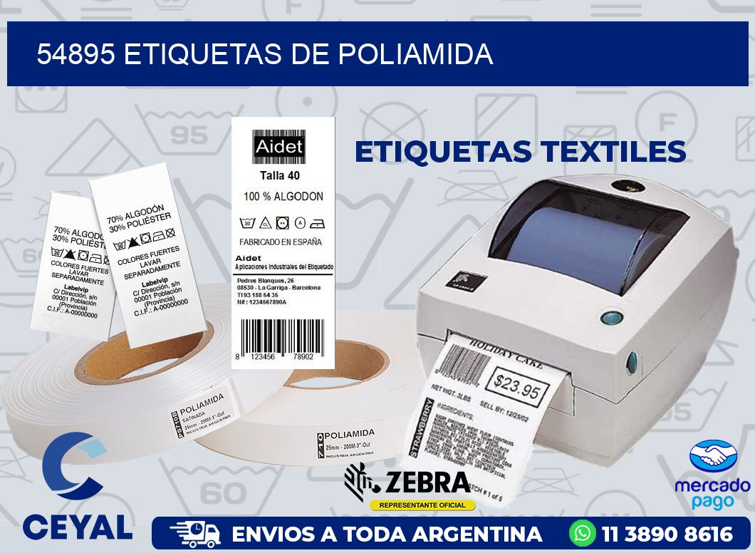 54895 ETIQUETAS DE POLIAMIDA