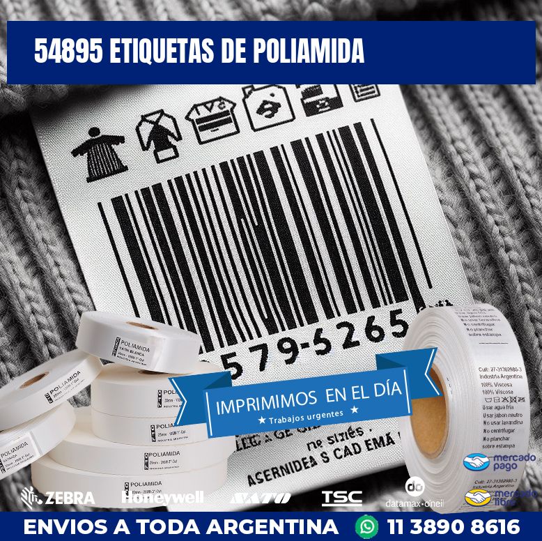 54895 ETIQUETAS DE POLIAMIDA