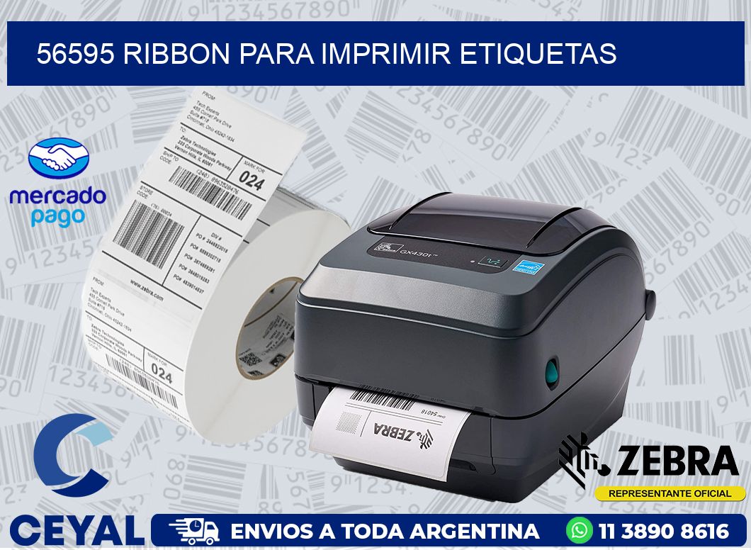 56595 RIBBON PARA IMPRIMIR ETIQUETAS