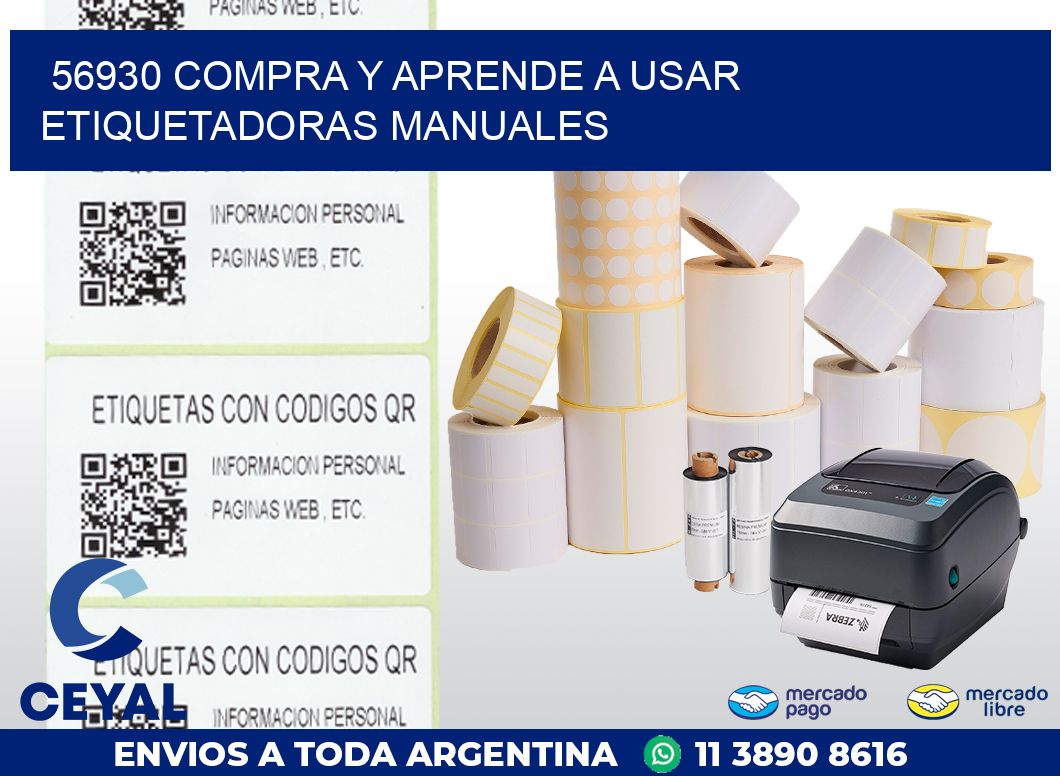 56930 COMPRA Y APRENDE A USAR ETIQUETADORAS MANUALES