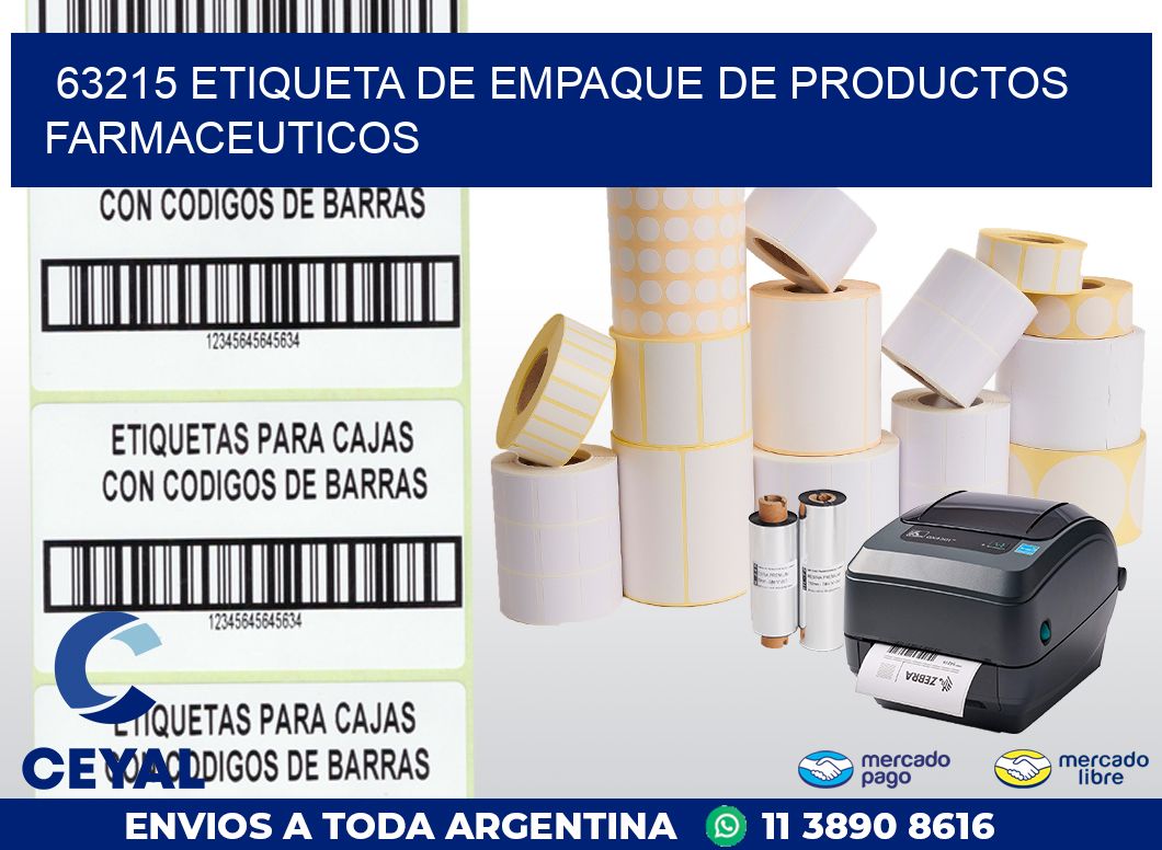 63215 ETIQUETA DE EMPAQUE DE PRODUCTOS FARMACEUTICOS