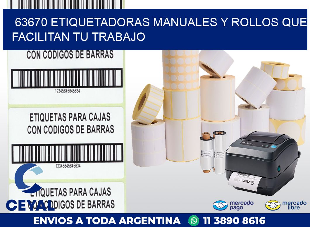 63670 ETIQUETADORAS MANUALES Y ROLLOS QUE FACILITAN TU TRABAJO