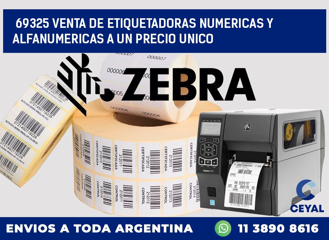 69325 VENTA DE ETIQUETADORAS NUMERICAS Y ALFANUMERICAS A UN PRECIO UNICO