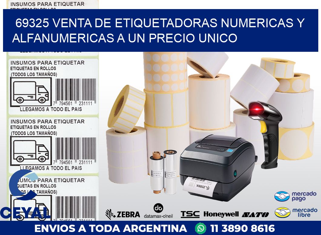 69325 VENTA DE ETIQUETADORAS NUMERICAS Y ALFANUMERICAS A UN PRECIO UNICO