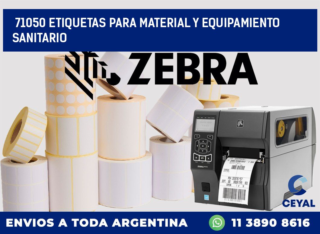 71050 ETIQUETAS PARA MATERIAL Y EQUIPAMIENTO SANITARIO