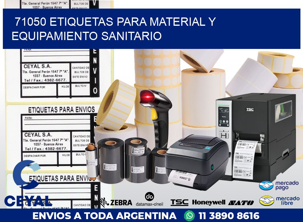 71050 ETIQUETAS PARA MATERIAL Y EQUIPAMIENTO SANITARIO