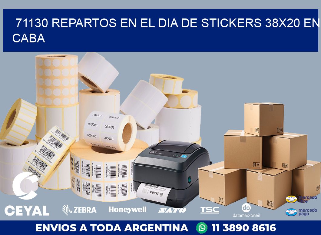 71130 REPARTOS EN EL DIA DE STICKERS 38X20 EN CABA