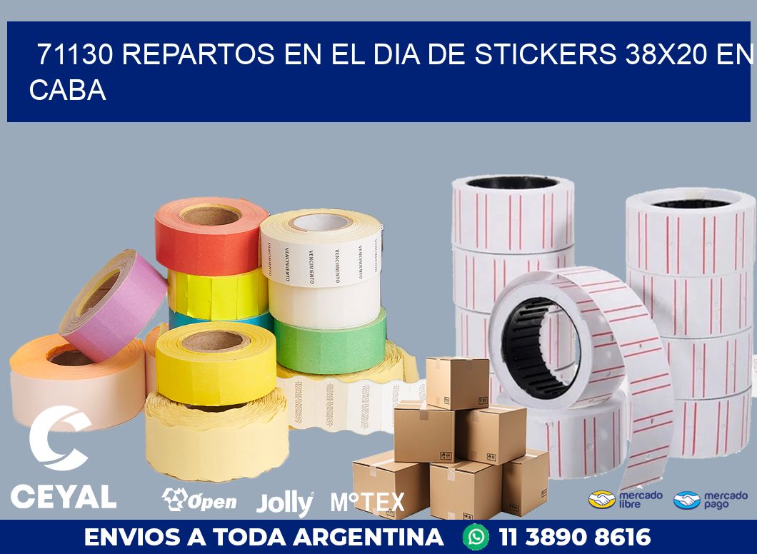 71130 REPARTOS EN EL DIA DE STICKERS 38X20 EN CABA