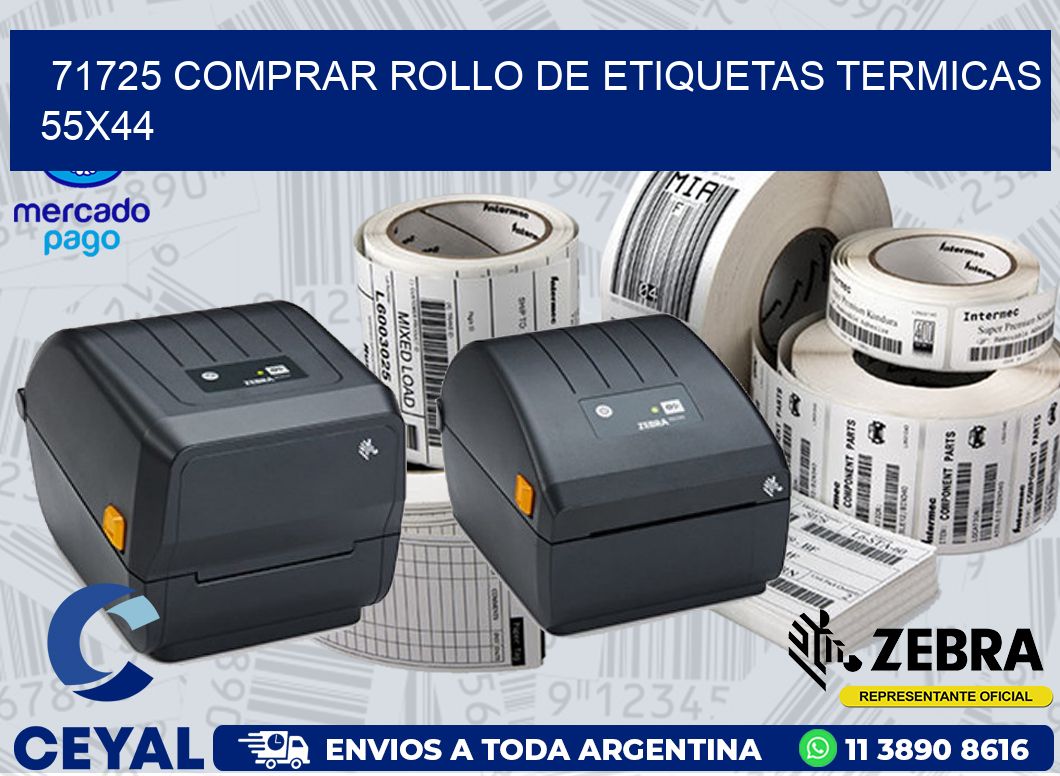 71725 COMPRAR ROLLO DE ETIQUETAS TERMICAS 55X44