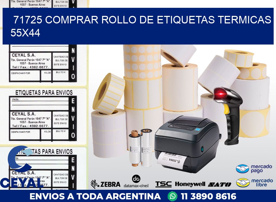 71725 COMPRAR ROLLO DE ETIQUETAS TERMICAS 55X44