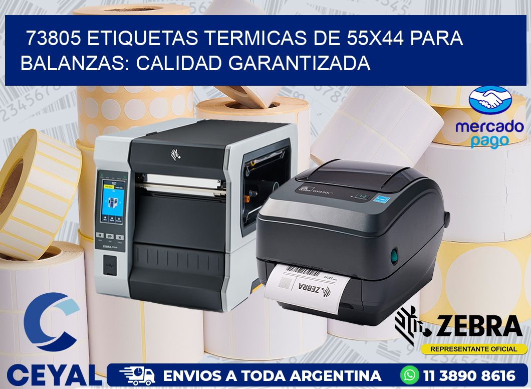 73805 ETIQUETAS TERMICAS DE 55X44 PARA BALANZAS: CALIDAD GARANTIZADA