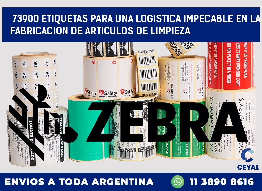 73900 ETIQUETAS PARA UNA LOGISTICA IMPECABLE EN LA FABRICACION DE ARTICULOS DE LIMPIEZA