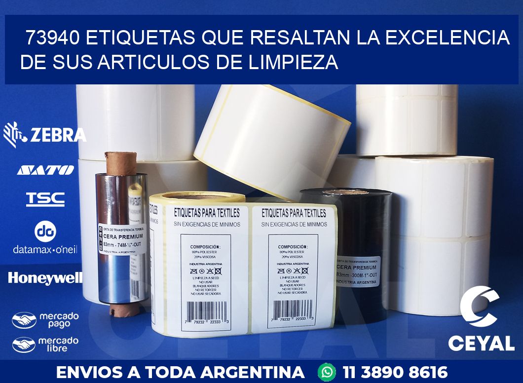 73940 ETIQUETAS QUE RESALTAN LA EXCELENCIA DE SUS ARTICULOS DE LIMPIEZA