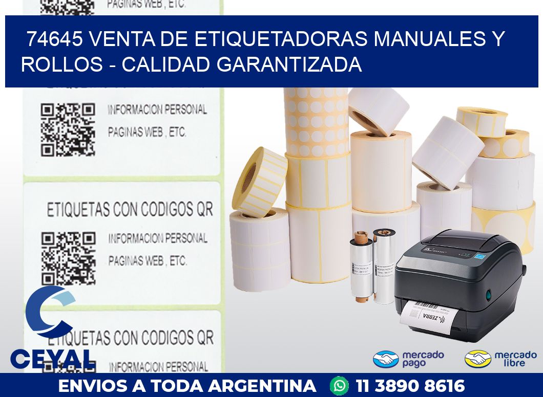 74645 VENTA DE ETIQUETADORAS MANUALES Y ROLLOS – CALIDAD GARANTIZADA