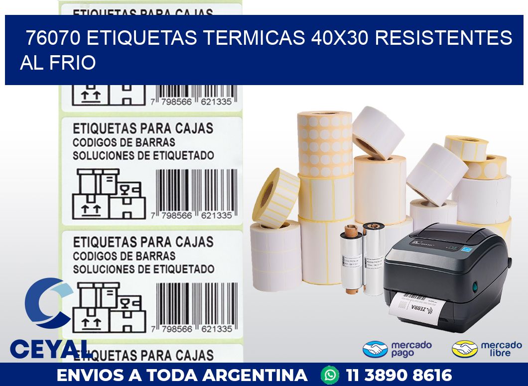 76070 ETIQUETAS TERMICAS 40X30 RESISTENTES AL FRIO