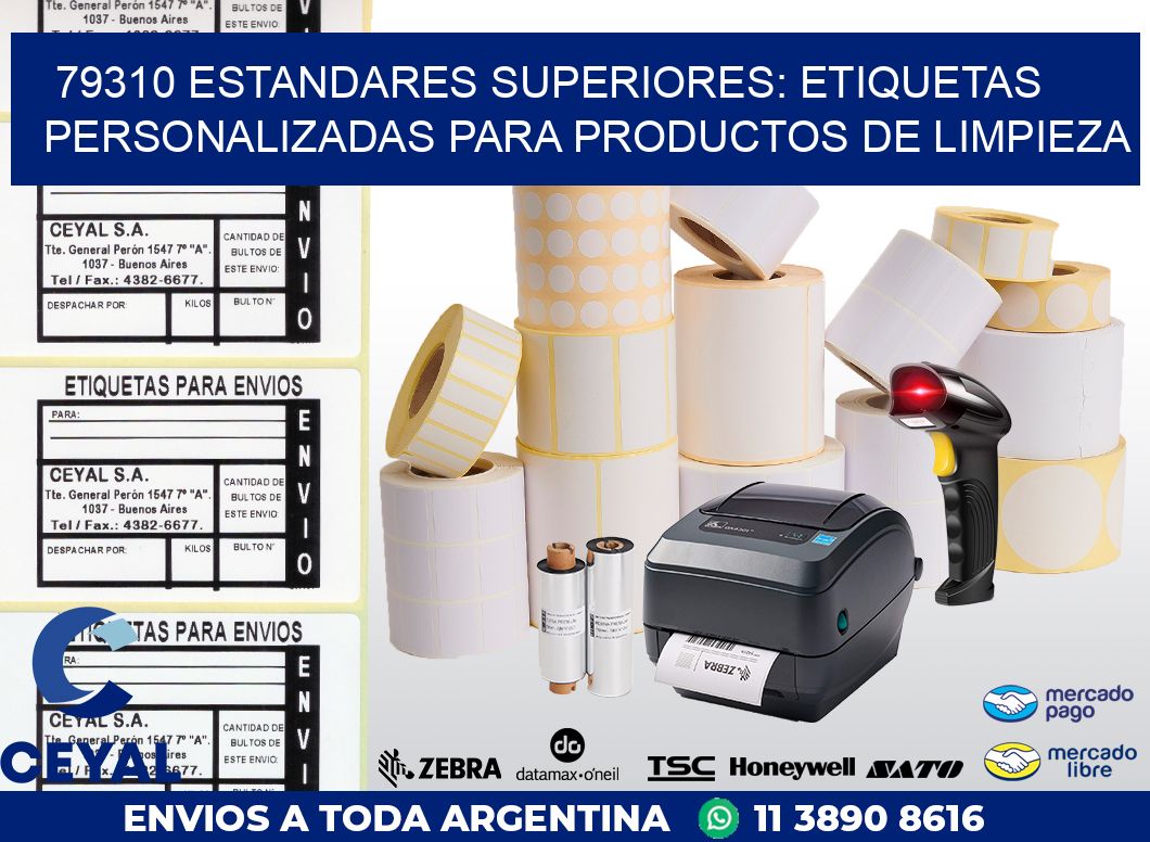 79310 ESTANDARES SUPERIORES: ETIQUETAS PERSONALIZADAS PARA PRODUCTOS DE LIMPIEZA