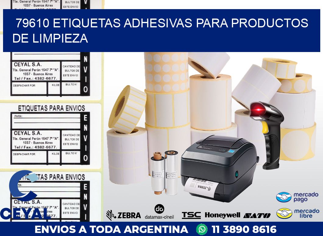 79610 ETIQUETAS ADHESIVAS PARA PRODUCTOS DE LIMPIEZA