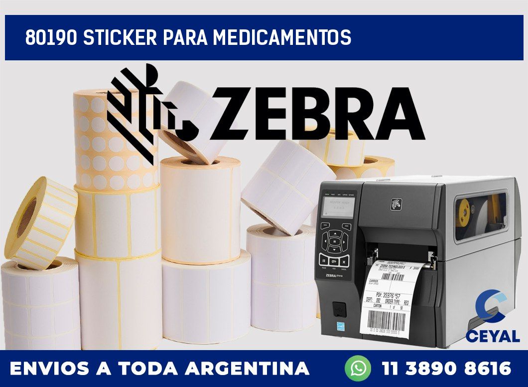 80190 STICKER PARA MEDICAMENTOS