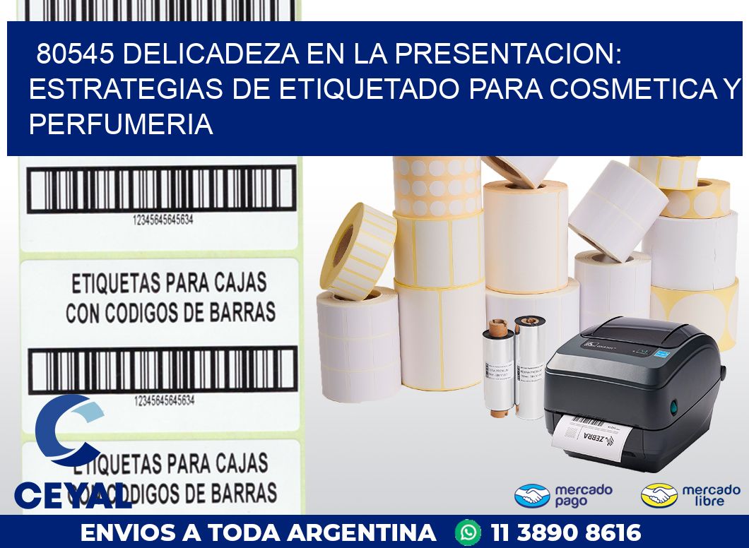 80545 DELICADEZA EN LA PRESENTACION: ESTRATEGIAS DE ETIQUETADO PARA COSMETICA Y PERFUMERIA