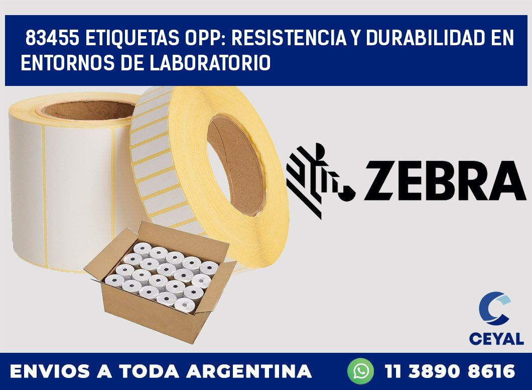 83455 ETIQUETAS OPP: RESISTENCIA Y DURABILIDAD EN ENTORNOS DE LABORATORIO