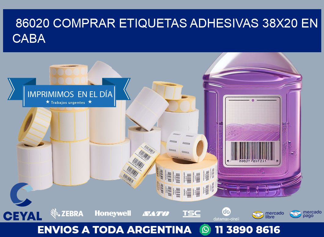 86020 COMPRAR ETIQUETAS ADHESIVAS 38X20 EN CABA