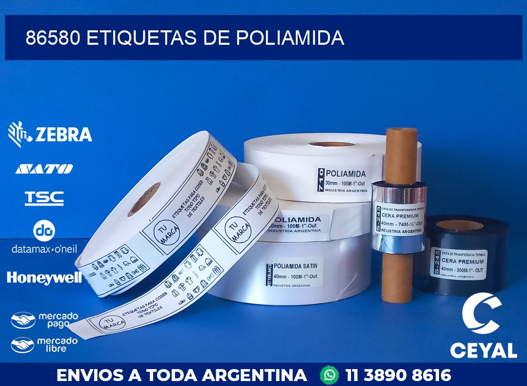 86580 ETIQUETAS DE POLIAMIDA